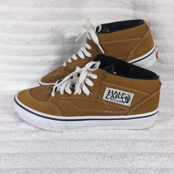 Vans Half Cab 92 Men Shoes Size 7 Andrew Reynolds Golden Brown Skateboard Suede